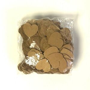 Bag full of small heart-shaped tags packing tags for clothes packaging labels